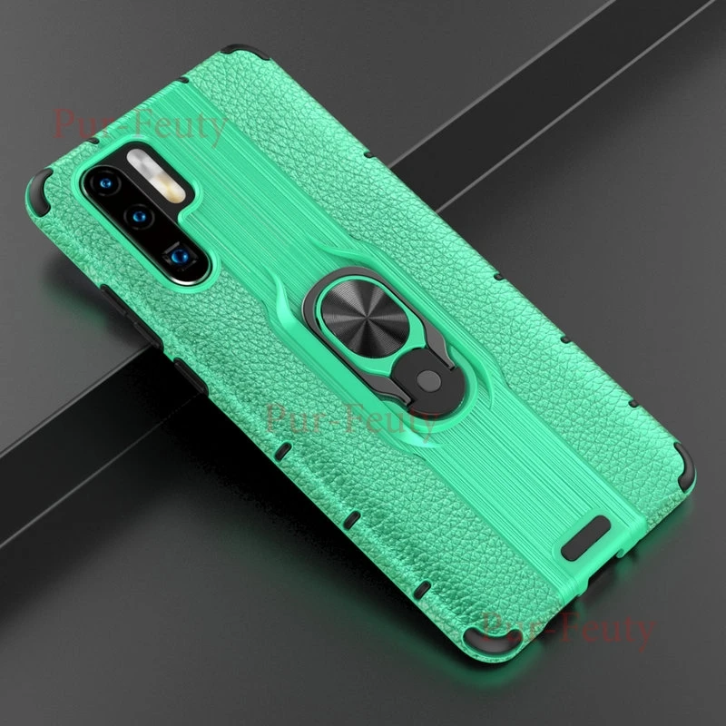 Чехол для huawei P30 Pro Armor Мягкий противоударный силиконовый бампер с магнитным кольцом Броня чехол для huawei P 30 Pro VOG L29 L04 L09
