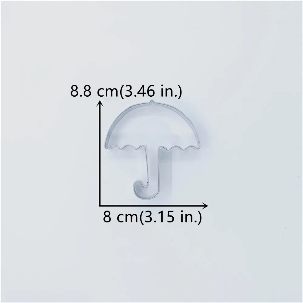 KENIAO Umbrella Cookie Cutter Kids 8 x 8.8 CM Weather Biscuit Fondant Bread Sandwich Mold Stainless Steel