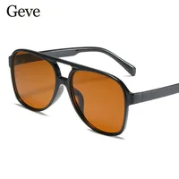 Trendy Pilot okulary przeciwsłoneczne damskie Vintage żółty marka okulary przeciwsłoneczne od projektanta kobieta ponadgabarytowe popularne okulary okulary odcienie UV400 3