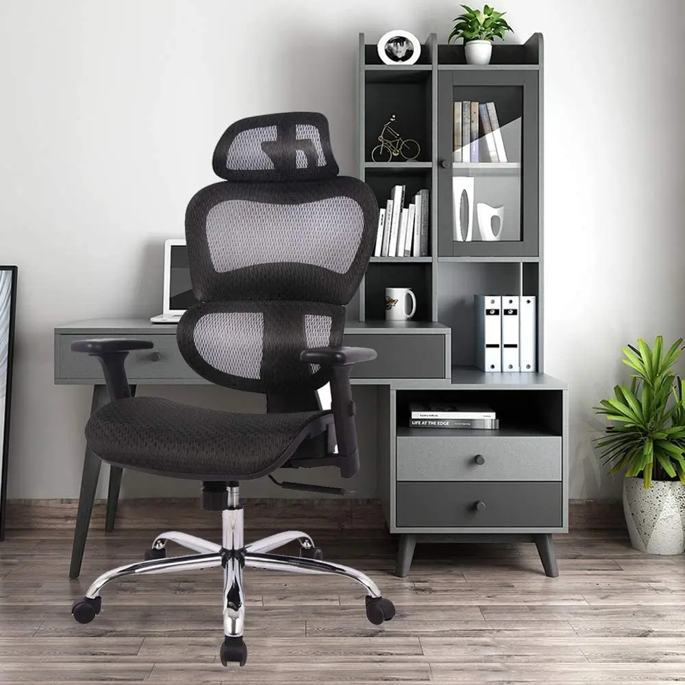 reception desk Office Chair Ergonomics Mesh Chair Computer Chair Desk Chair High Back Chair gaming chair With Adjustable Headrest and Armrests top Office Furniture