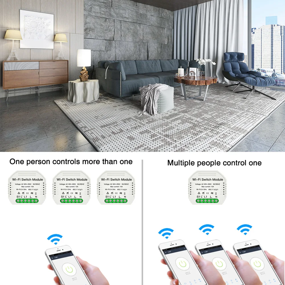 Tuya переключатель Wi-Fi модули для автоматизации умного дома 2-полосная светильник переключатель DIY выключатель Голос Управление с Alexa Google Home/гнездо IFTTT