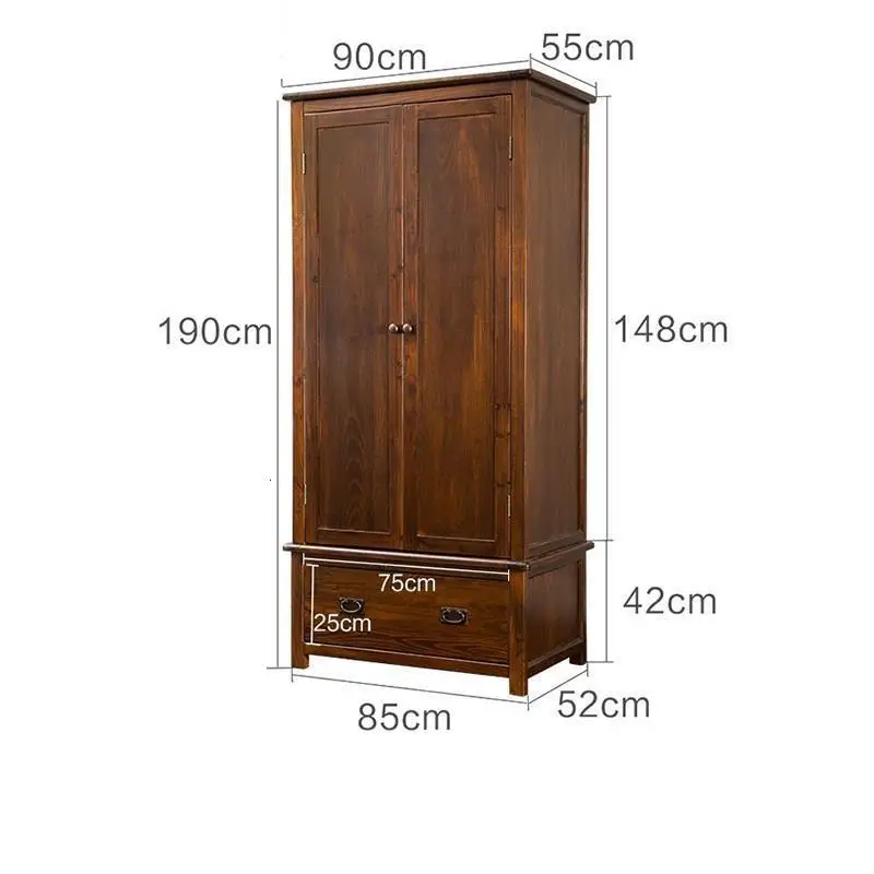 Mobilya Armario Ropero Pakaian Quarto Lemari деревянный потертый шик Mueble De Dormitorio шкаф спальня мебель гардероб - Цвет: MODEL I