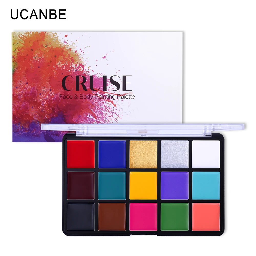 UCANBE Halloween Makeup Set Sequin Glitter Eye Shadow+Oil Base Face Body Painting Kit Party Festival Cosmetics Eyeshadow Palette UCANBE Halloween Makeup Set Sequin Glitter Eye Shadow+Oil Base Face Body Painting Kit Party Festival Cosmetics Eyeshadow Palette
