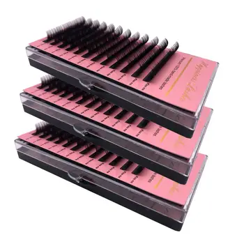 

3 Packs Eye Lash Extensio Eyelash Supplies 12 Lines Deep Matte Wholsesale Eyelashes Super Soft Silk Korea Lashes HPNESS