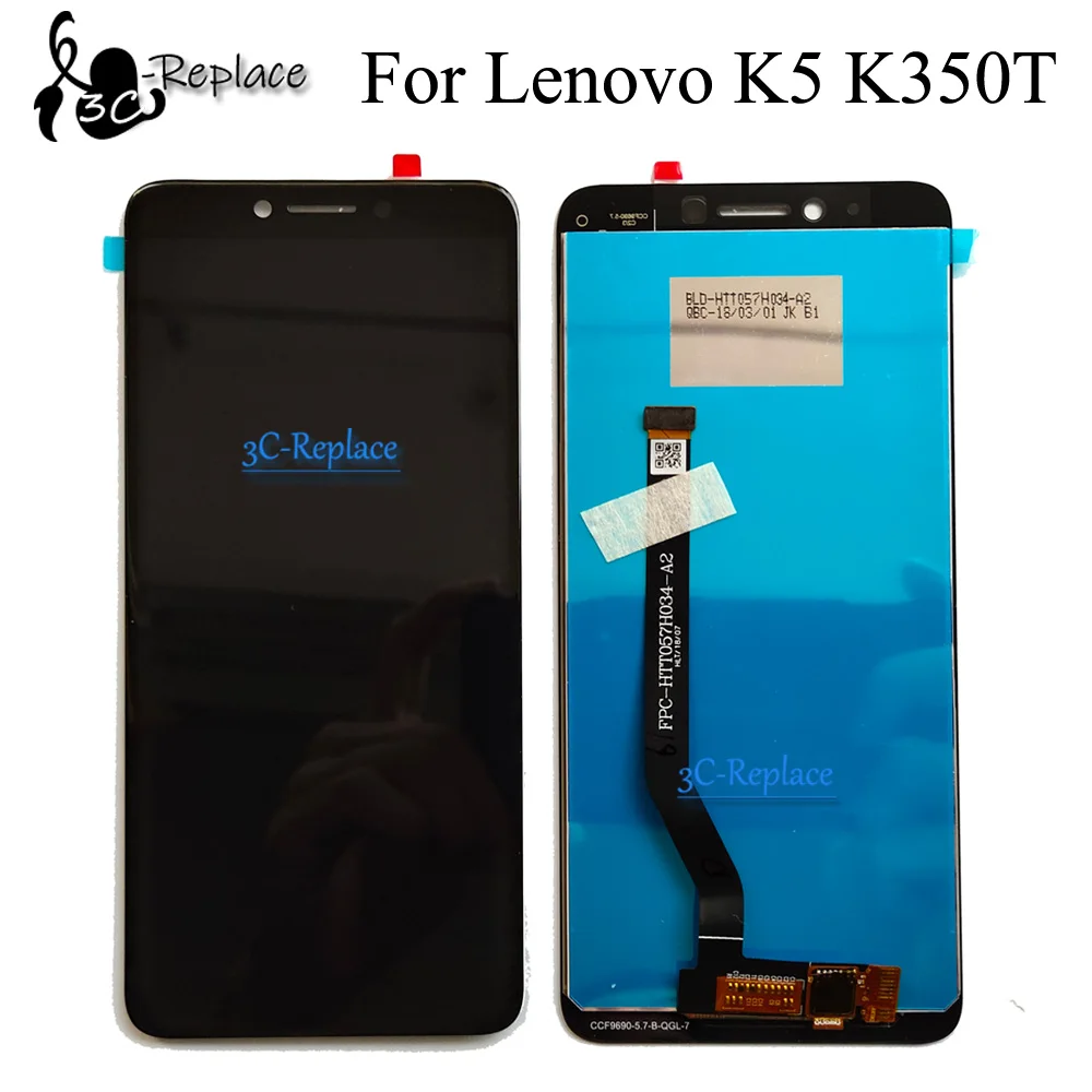Tested 5.7" Black/Blue For Lenovo K5 K350T k350 T Touch screen Digitizer LCD display Assembly Replacement