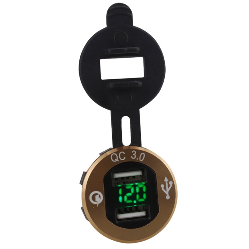 12/24V Автомобильный Разветвитель Прикуривателя с двумя портами USB QC 3,0 Зарядное устройство розетки 36W