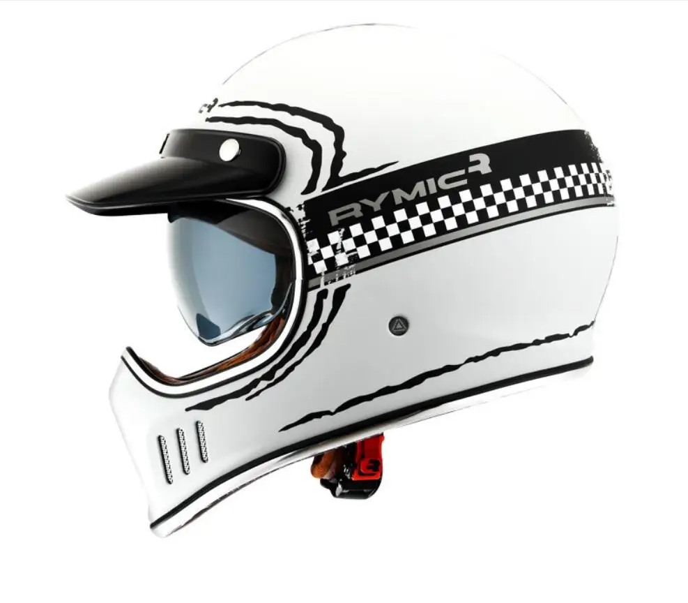 美品 RYMIC-3 オフロードヘルメット装飾用 ストライプデザイン公道走行