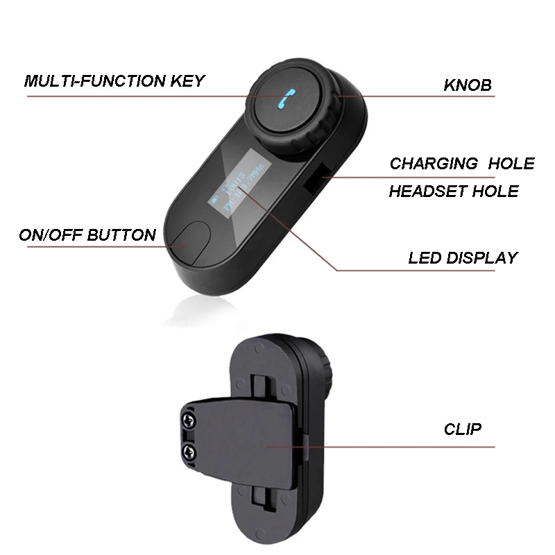 Мотоциклетная bluetooth портативная рация, Переговорная гарнитура, 3 гонщика, говорящая bluetooth гарнитура, ЖК FM радио, 800 м, T-COM, FREEDCONN