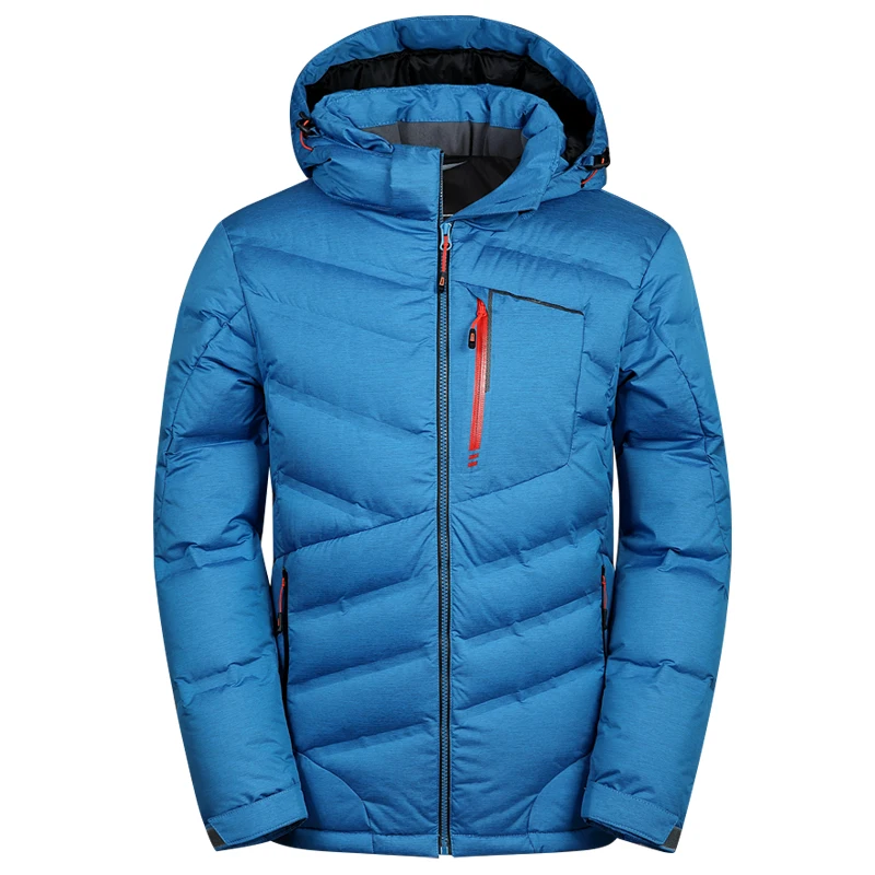Мужская зимняя куртка высокого качества, толстая ветрозащитная парка, пальто, белый пуховик на утином пуху, Мужская ветровка с капюшоном, умное пуховое пальто