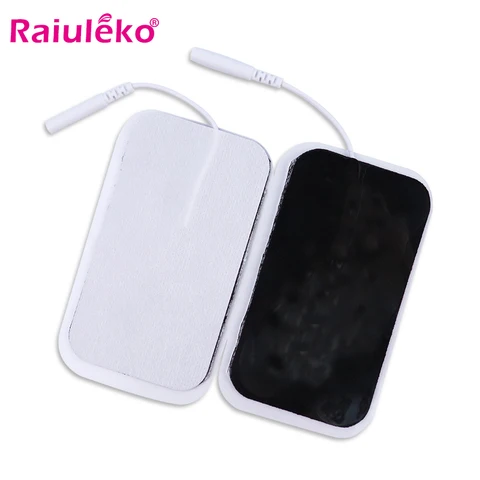 pcs/9x5cm/2mm Plug Reusable Tens Electrode Pad For Pulse Digital Acupuncture Therapy Massager/Electrical Muscle Stimulator