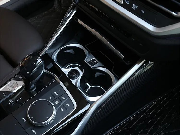 For Bmw 3 Series G Decorations Abs Chrome Carbon Fiber Style Car Water Cup Holder Trim Sticker Frame Cover Teacup Box Sequin Car Stickers Aliexpress