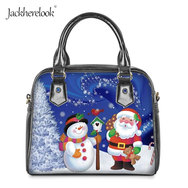 HM819DL Jackhereluk/зимняя сумка на Рождество с принтом снеговика для леди, с Новым годом, милая сумка на плечо для девочек - Цвет: HM819DL