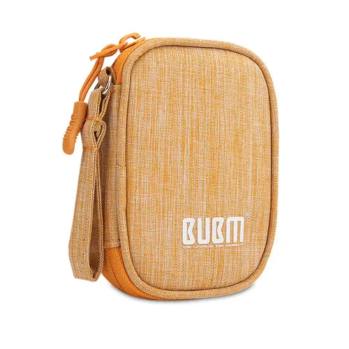BUBM USB Flash дорожный органайзер, цифровое устройство, кабель для наушников U диск дорожный футляр органайзер для карт памяти - Цвет: Single layer- orang