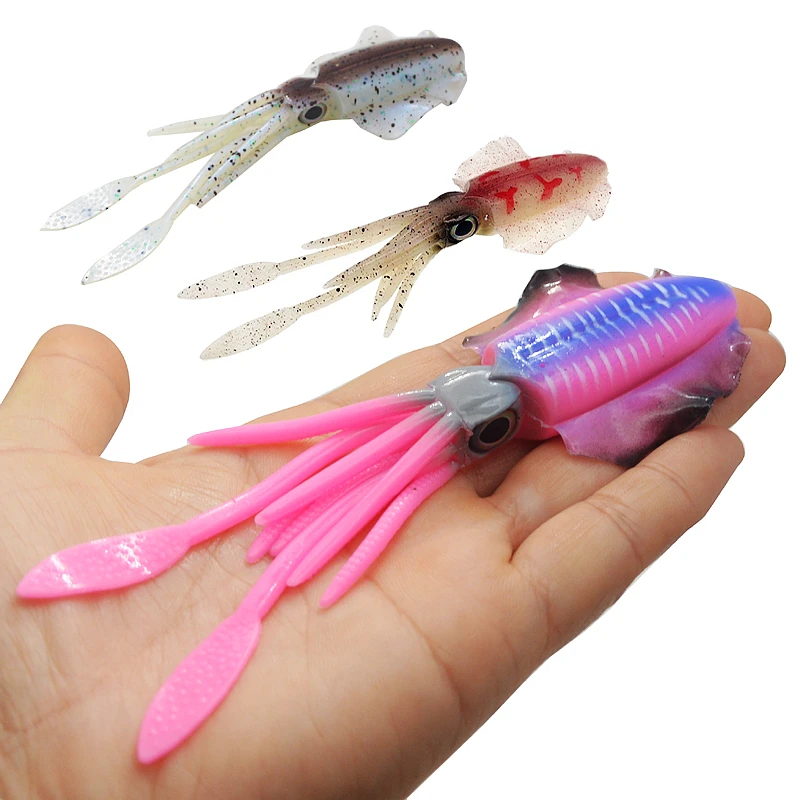 Fishing Soft Lure 20g 150mm UV Squid Lures Octopus Calamar Leurre Souple For Sea Wobbler Bait | Спорт и развлечения