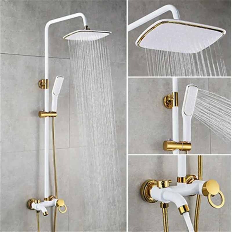 Version D De Preto Douchette углублённые встраиваемые Doccia handdouche дуще Ducha Prysznic Duschset Eletrico Chuveiro сделать Banheiro душ набор для душа - Цвет: Version D