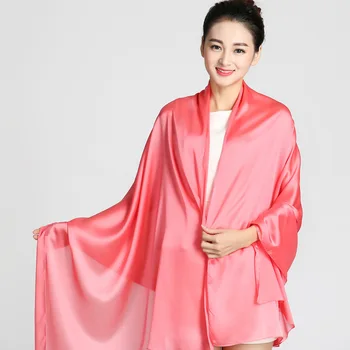 

Fashion Kerchief Silk Satin Neck Scarf For Women Print Hijab Scarfs Female Square Shawls and Wraps Scarves Red