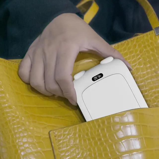 Új N12 Kézmelegítő Fűtőpad Usb Újratölthető Praktikus Melegebb Fűtőberendezés Macaron Színek Portable Power Bank 4000Mah - Image 3