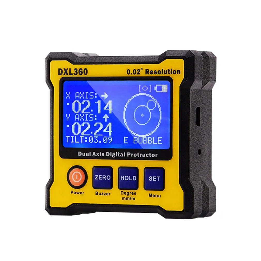 

DXL360 Dual-axis Digital Display Level Gauge Angle Protractor Electronic Inclinometer Angle Meter Mini Level Magnetic Base Sale
