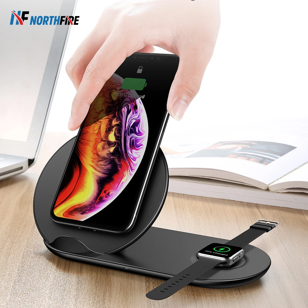 

15W Qi Wireless Charger for iPhone 11/11 Pro Max for Apple i Watch 4 3 2 Fast Wireless Charger For Samsung S10 S9 Desktop Holder
