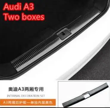 Специально для Audi A3 два отсека и три отсека задняя Защитная панель задний порог защита Audi S3 декор для багажника - Цвет: 3