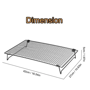 

New Baking Cooling Rack Carbon Steel Nonstick Cooling Rack Folding Thicken Grid Baking Tray Biscuit Cookie Bread Cake Baking Too
