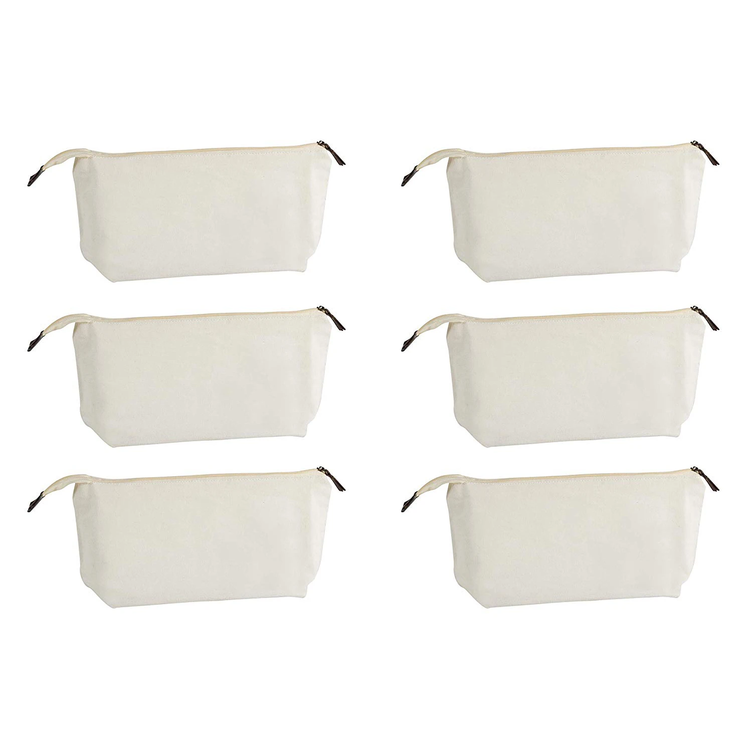 Многоцелевой косметический мешок с молнией 6 Pack Простой DIY натуральный макияж
