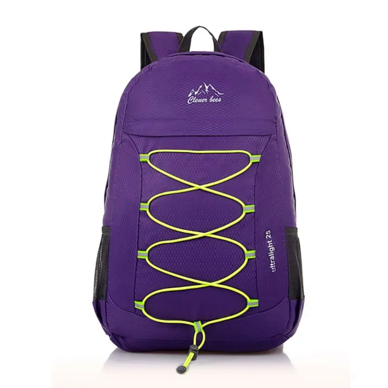 Outdoor Sports Backpack Shoulder Hiking Travel Folding Ultralight Daypack Bag - Цвет: Фиолетовый