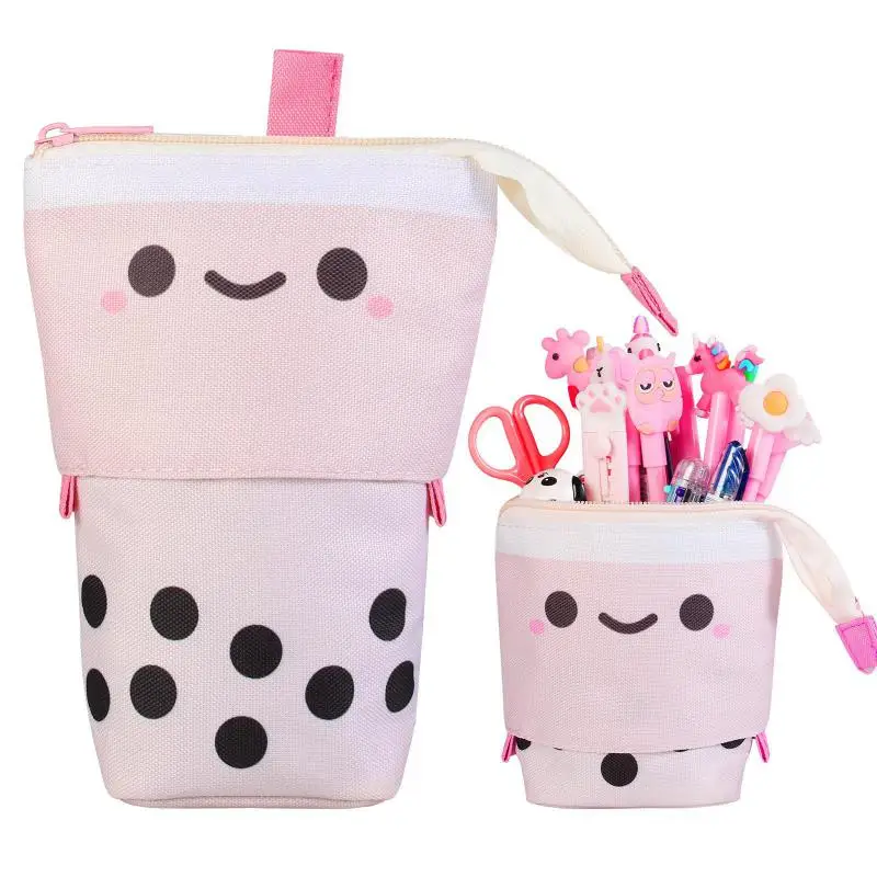 CuteFlexiblePencilCaseFabricQualitySchoolSuppliesPencilBag
