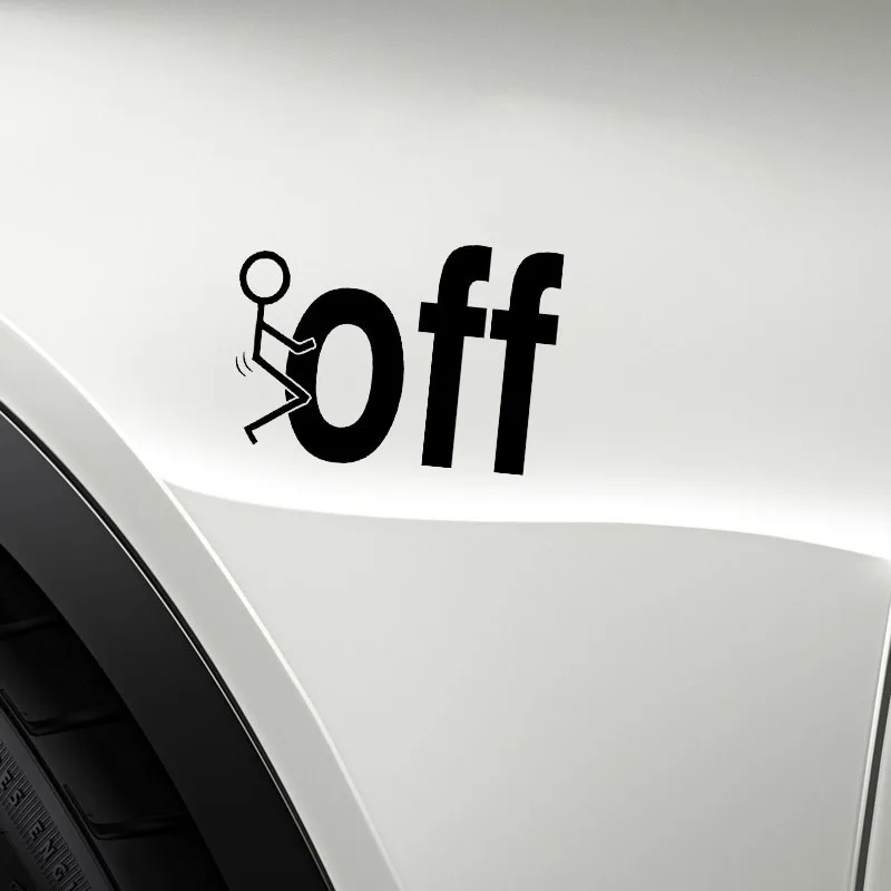 Cross Border Hot Selling Fuck off Sticker Figure Automobile Sticker Reflective F off Bumper Stickers