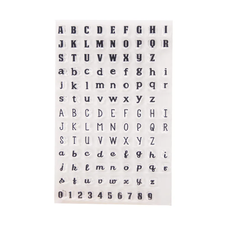 Алфавит буквы прозрачные штампы для DIY Скрапбукинг номер карты резиновые прозрачные штампы изготовление альбома украшения из бумаги