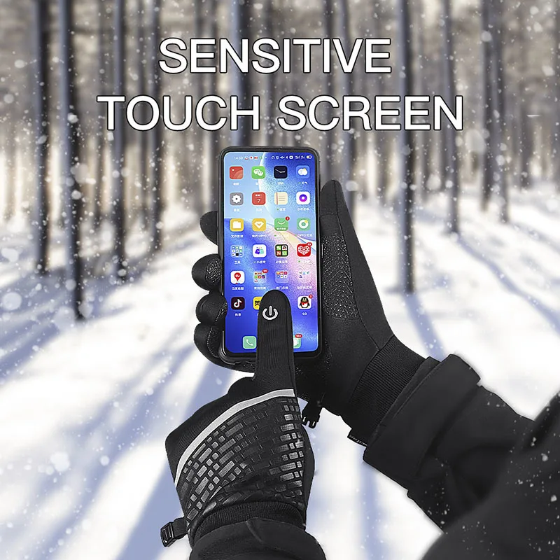 Winter Warm Cycling Bicycle Gloves Unisex Touchscreen Bike Outdoor Sports Ski Camping Hiking Motorcycle Gloves Full Finger 3