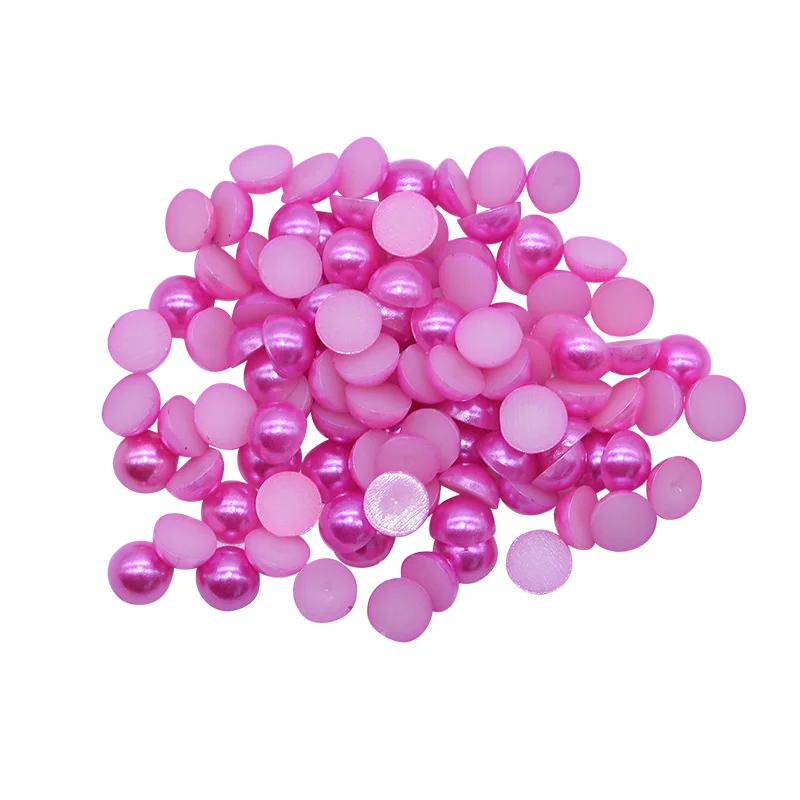 500/1000pcs 6mm Flatback Pearl Beads Half Round No Holes Fake Pearls for DIY Craft Scrapbooking Supplies Clothing Decorations - Цвет: P05