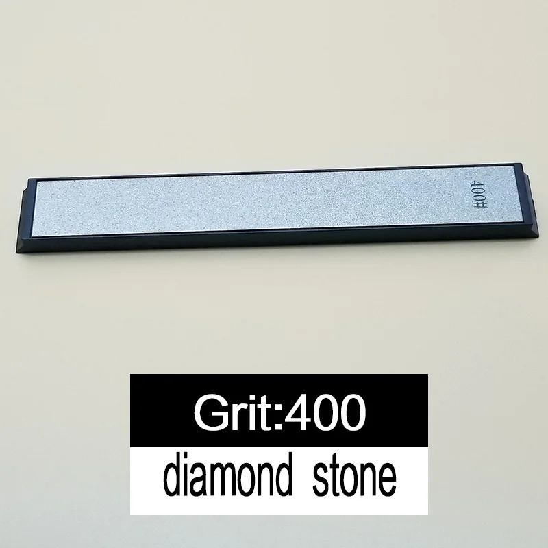 Новое обновление, точилка для ножей из стали, профессиональная точилка для кухонных ножей, фиксированный угол заточки с камнями - Цвет: diamond stone 400