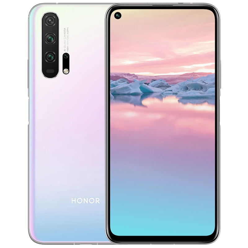 8G 128G White Мобильный телефон HONOR 20 PRO, 6,26 дюймов, 8 ГБ, 128 ГБ, Восьмиядерный процессор Kirin 980, Android 9,0, 4000 мАч, Поддержка Google play, NFC - Цвет: 8G 128G White