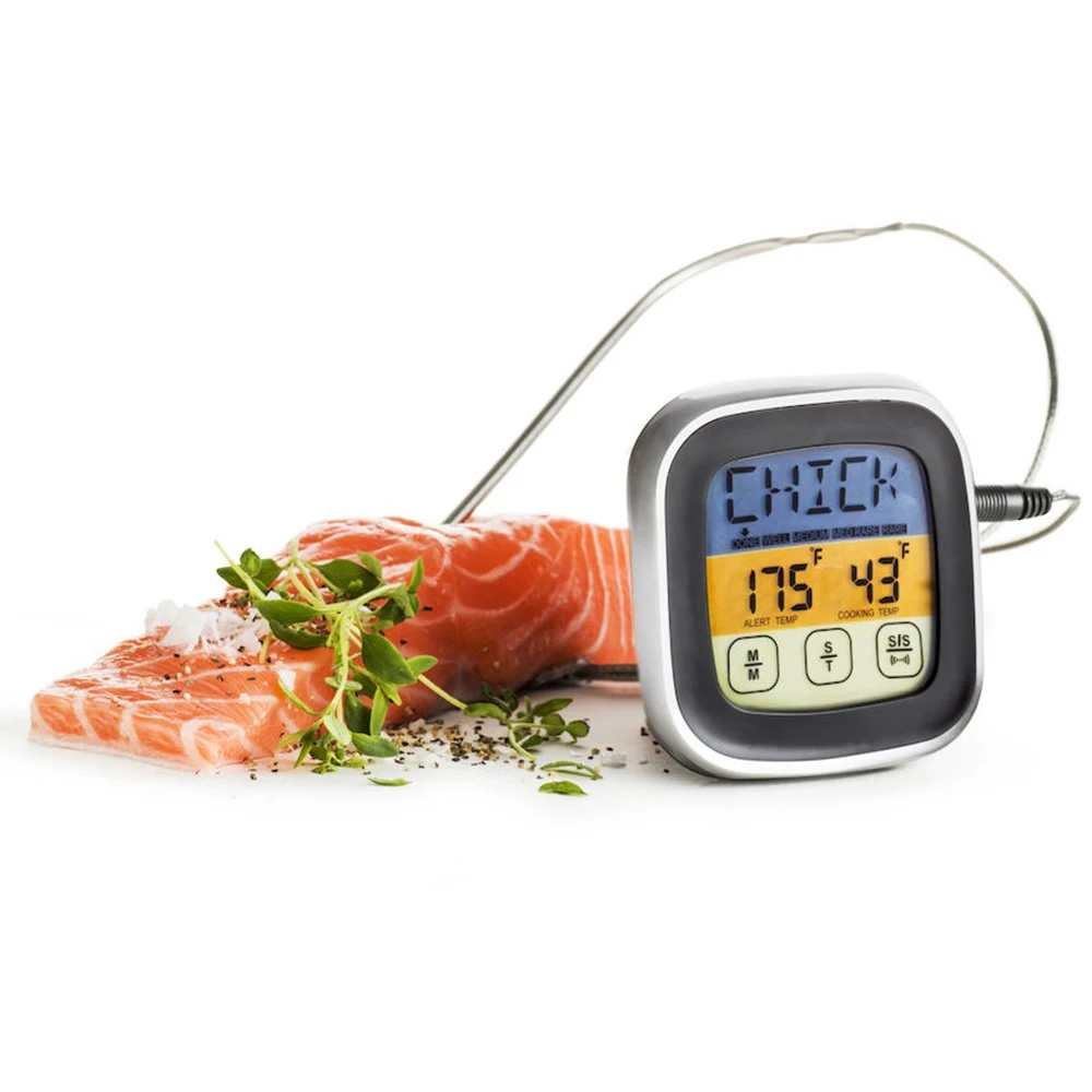 Беспроводный термометр для барбекю с 2 зондами, Bluetooth, таймер для приготовления пищи, для духовки, мяса, гриля, термометр