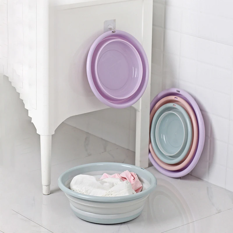 Portable Folding Bucket Camping Washbasin Folding Basin Silicone Washbasin Collapsible Fishing Car Wash Bucket Cleaning Supplies folding wash basin collapsible wash basin foldable wash basin