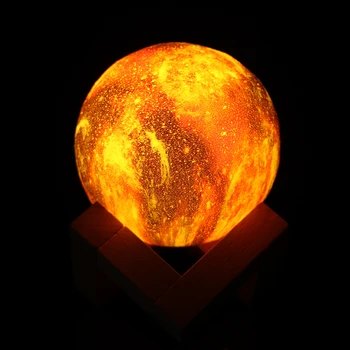

5Styles 3D Print Star Moon Lamp Colorful Change Touch Home Decor USB LED Rechargeable Night Light Galaxy Desk Lamp