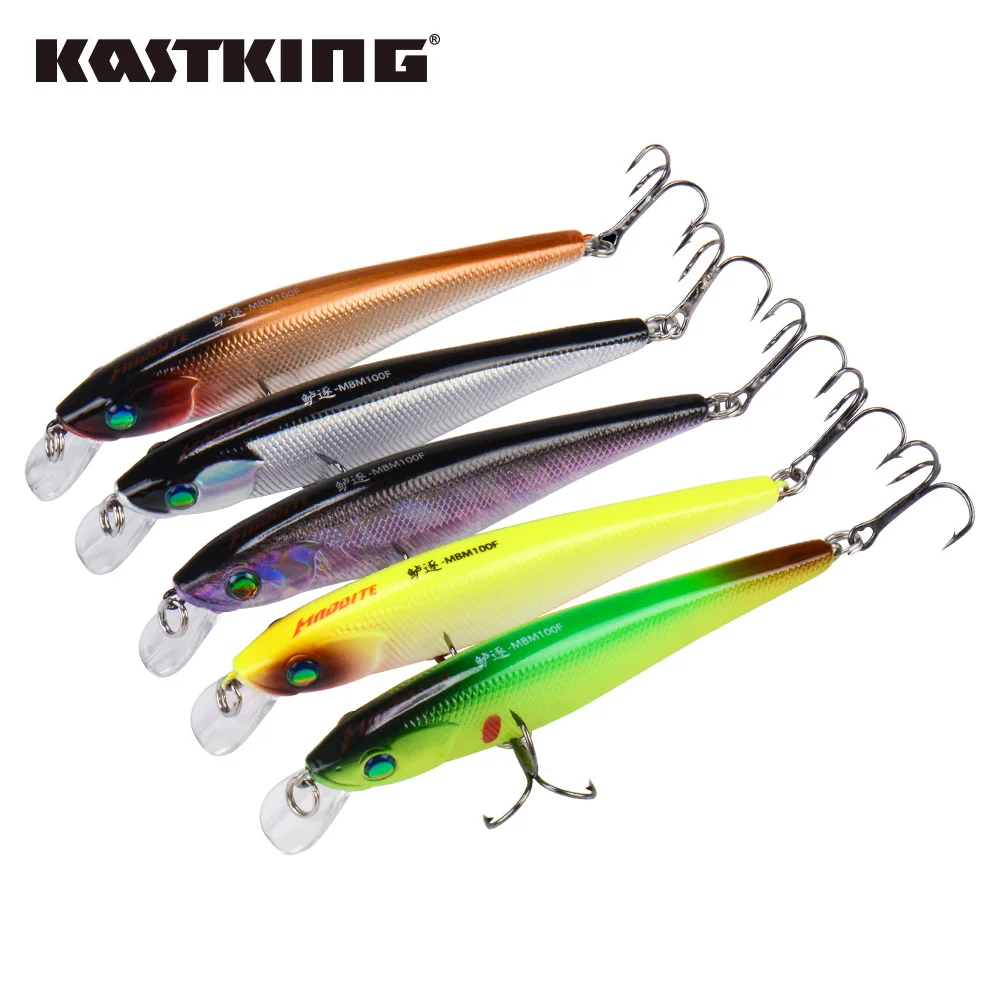 KastKing Minnow Fishing Lure Hard Bait 1PC 100mm 10g 3 Sharp Hooks Floating Jerk Bait for Carp Squid Bass Lake River Sea Fishing