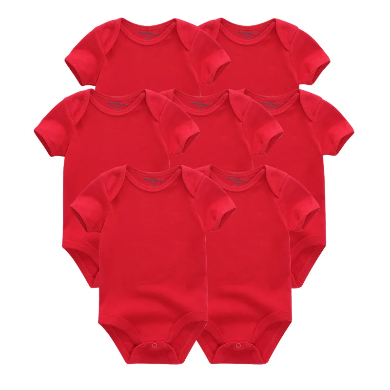 Baby Clothes7117 7 шт./лот, детские комбинезоны, одежда для девочек, одежда для новорожденных, хлопковая одежда для маленьких мальчиков, комбинезоны, комбинезон, Ropa bebe, с короткими рукавами, для новорожденных 0-12 месяцев - Цвет: Baby Clothes7117
