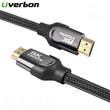

Uverbon 8K 60HZ HDMI Cable High Speed 7680P 3D HDMI Cable Audio Video Adapter Cable For QLED HDTV 1m 1.5m 2m 3m