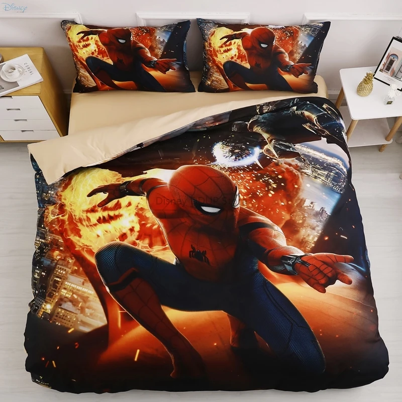 Популярный набор постельного белья Marvel Человек-паук пододеяльник простыня