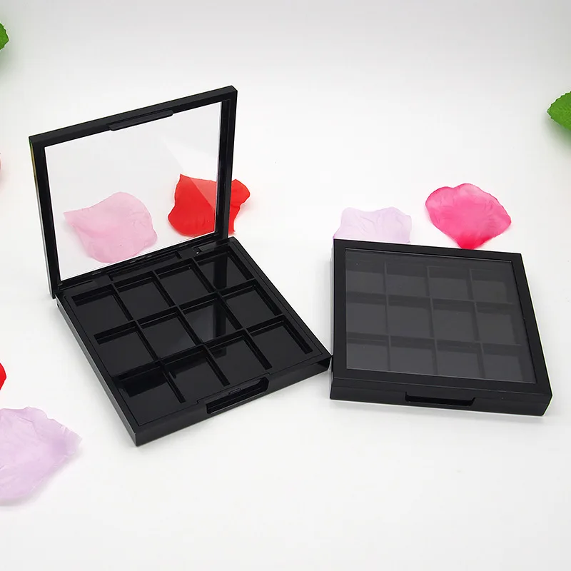 12 Grids Palette Eye Makeup Storage Box DIY Eyeshadow Dish Powder Blush