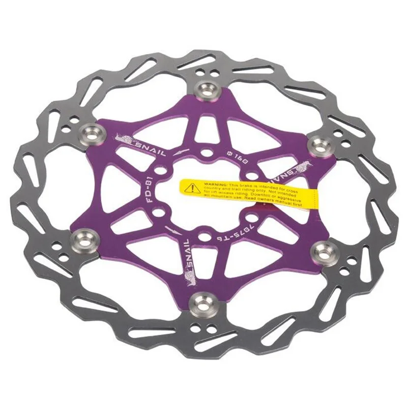 Новая велосипедная колодка для гидравлического тормоза плавающий Ротор Тормозной плавающий диск ротор части велосипеда - Цвет: 160mm purple