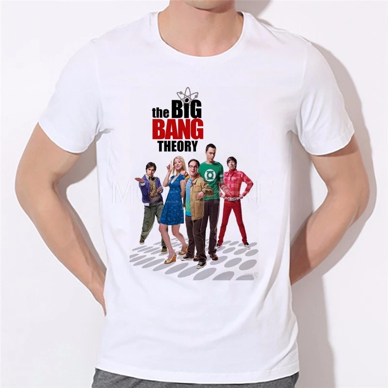 The Big Bang Theory Geek модная футболка с принтом Мужская креативная Повседневная