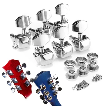 

Semi-Closed 1-3 String Direction Message Guitar Knob Guitar Accessories Acoustic Guitar String Button Silver