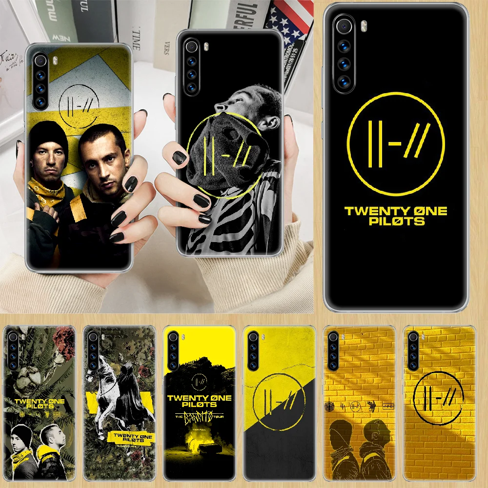 Чехол с логотипом twenty one pilots для XIAOMI Redmi Note 3 4 4X 5 6 7 8 9 Pro T S max прозрачный