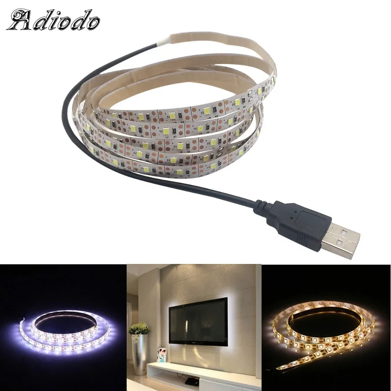 5V USB кабель 1 м/2 м/3 М/4 м ТВ фон RGB светодиодный 5050 Черный PCB SMD светодиодные полосы светильник 44-клавишный пульт контроллер