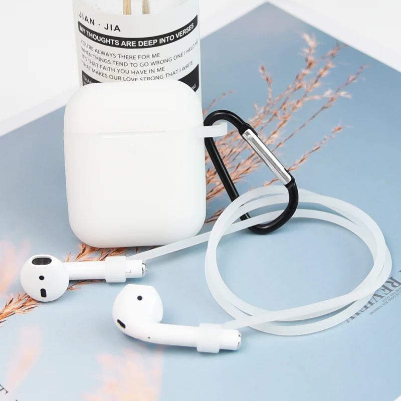 

3 in 1 Silicone protector Cover Set For Airpods Accessories Anti-lost for Apple AirPods bluetooth Wireless charging Earphones