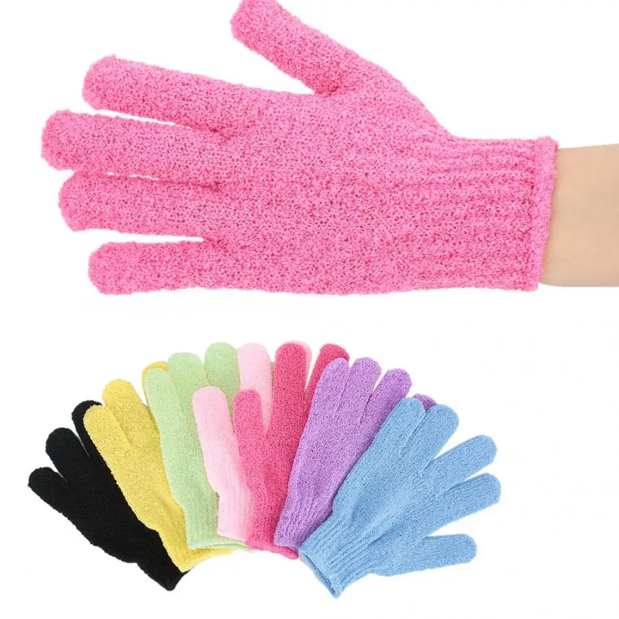 7pcs Bath Glove Shower Body Deep Cleaning Exfoliating Skin Spa Massage Scrub Glove Bath Spa Foam Shower Peeling Mitt Gloves exfoliating bath glove shower scrub mitt exfoliating scrubber exfoliating shower scrubber