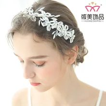 G4151 или невесты из бисера цветок ручной работы Корона искусственный бриллиант невесты головной убор